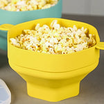 Silicone Microwave Popcorn Bowl Foldable Popcorn Maker Bucket Bowl With Lid Folding Popcorn Kitchen Baking Tool